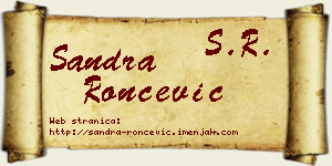 Sandra Rončević vizit kartica